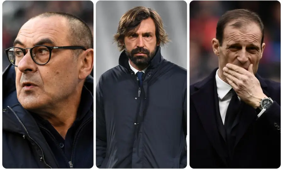 Da Sarri e Pirlo ad Allegri: così è cambiato il volto della Juve
